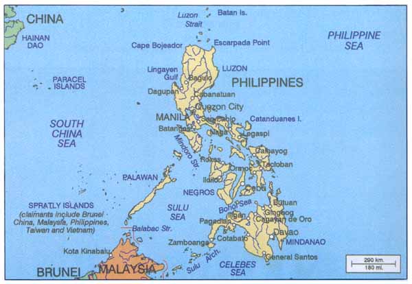 map of philippines. Trip to the Philippines